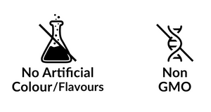 No Artificial Colours or Flavours Non GMO products